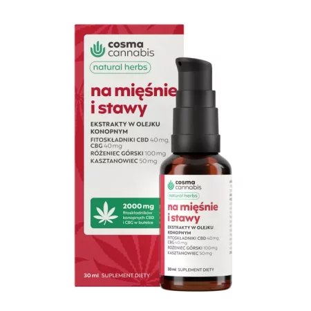 Cosma Na mięśnie i stawy ekstrakty w olejku konopnym 30ml