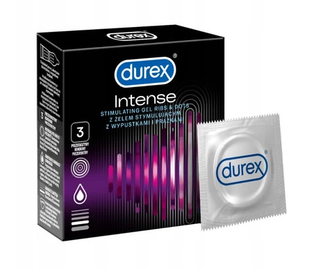 Durex Intense 3 szt z wypustkami żel stymulujący