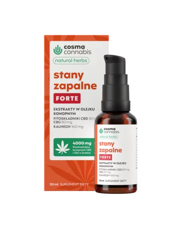 Cosma Stany zapalne FORTE Esktrakty w olejku konopnym 30ml