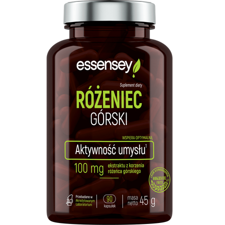 Essensey Różeniec Górski - suplement na aktywność umysłu - 90 kaps.