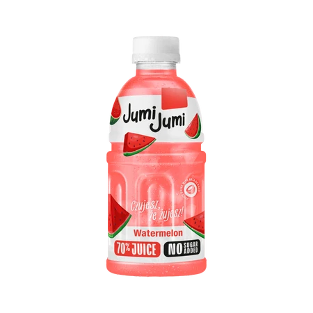 Jumi Jumi Napój 70% zawartość soku Watermelon z kawałkami kokosa 320 ml