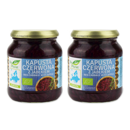 Zestaw: 2x BIO PLANET KAPUSTA CZERWONA Z JABŁKIEM BIO 340 g