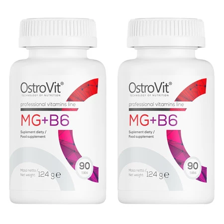 Zestaw 2x OstroVit Mg + B6 90 tabl.