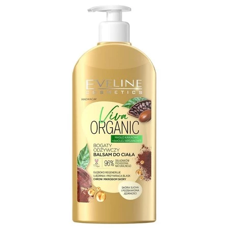 Viva Organic bogaty odżywczy balsam do ciała Masło Kakaowe + bioOlej Arganowy 350ml