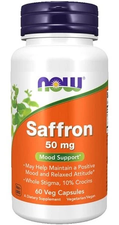 Now Foods Szafran (Saffron) 50 mg na dobry nastrój 60 kaps. vege