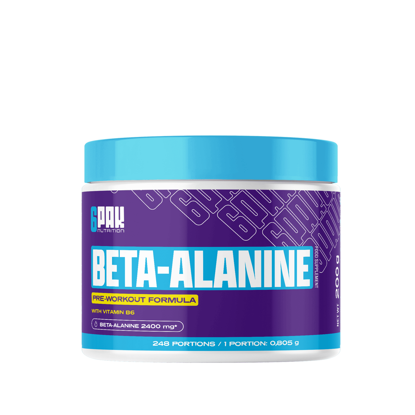 6PAK BETA-ALANINE Aminokwasy 200g smak naturalny - Nabea.pl