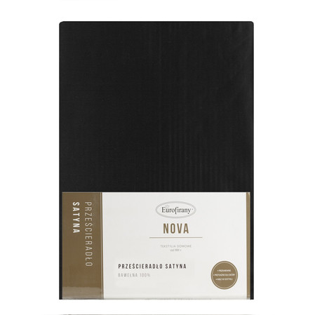 PRZEŚCIERADŁO NOVA 180 X 210 CM CZARNY