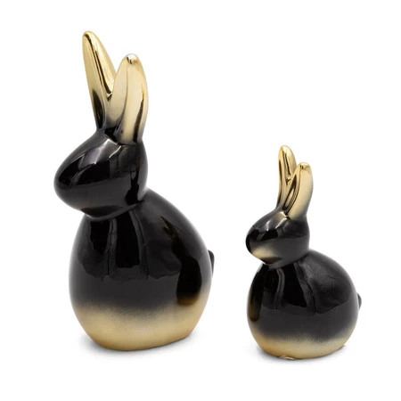 Ozdoba Wielkanocna, Figurka ceramiczna, kolor czarny, rozmiar 7 x 12 x 6 cm