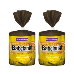 Zestaw: 2x Wafelki bez tłuszczu i bez barwników waniliowe 100 g