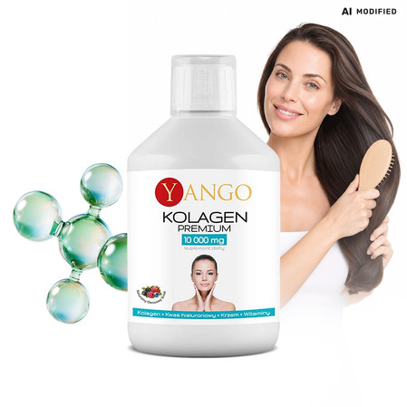 Yango Premium Kolagen 10 000 mg z kwasem hialuronowym + witaminami + krzem 500 ml