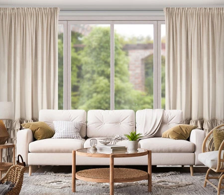 ZASŁONA GOTOWA CARLI NA TAŚMIE 140 X 250 CM BEŻOWY