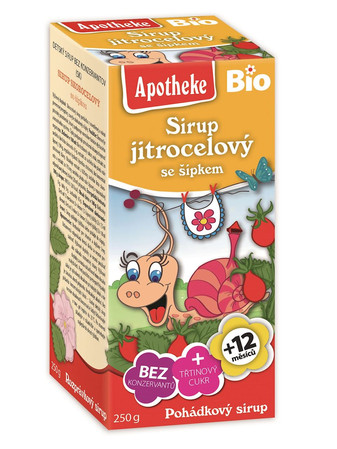 APOTHEKE SYROP DLA DZIECI Z BABKI LANCETOWATEJ I DZIKIEJ RÓŻY PO 1 ROKU ŻYCIA BIO 250 g