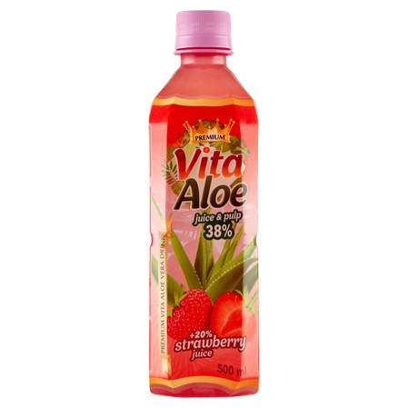 VITA ALOE Napój z aloesem 38% 0,5L smak truskawka