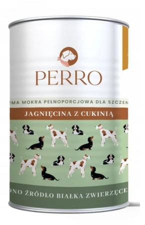 Perro Jagnięcina z cukinią dla szczeniąt  - Karma mokra dla psa - 400 g