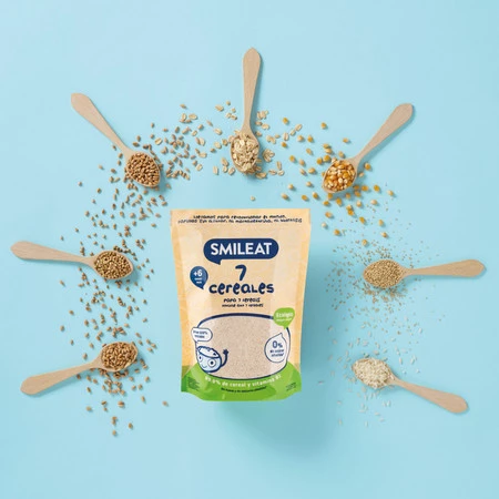 Smileat, Ekologiczna bezglutenowa kaszka dla niemowląt z komosą ryżową, 200g