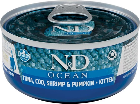 FARMINA ND CAT OCEAN Tuna Cod Shrimp Pumpkin Kitten 70g