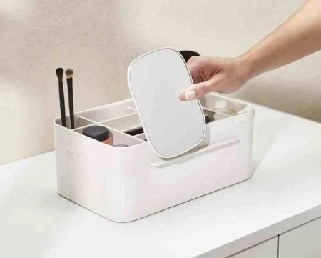 JJ - Organizer na kosmetyki z szufladką i lustrem