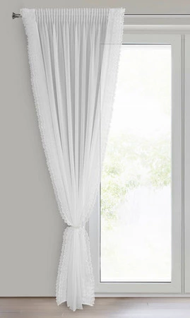 FIRANA GOTOWA LUISA NA TAŚMIE 140 X 270 CM BIAŁY