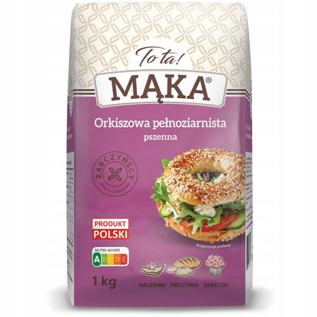 ToTa! Mąka orkiszowa pełnoziarnista typ 2000 - 1 kg KRÓTKA DATA 2026-09-27