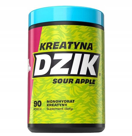 DZIK KREATYNA monohydrat kreatyny 369g smak kwaśne jabłko
