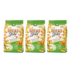 Zestaw: 3x Przekąska z pieczywa o smaku śmietankowo-cebulowym 60 g