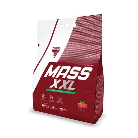 Trec Mass XXL odżywka białkowa Gainer 1000g smak Truskawka