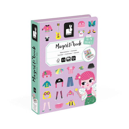 Janod Magnetyczna układanka Kostiumy Dziewczynka Magnetibook