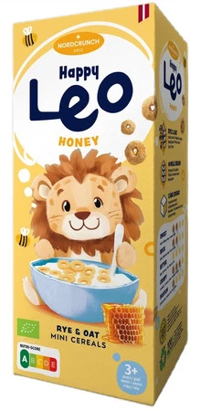 NORDCRUNCH (HAPPY LEO) KÓŁKA ZBOŻOWE MIODOWE DLA DZIECI BIO 150 g