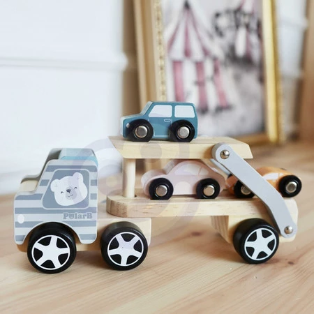 Viga − PolarB, drewniana laweta z samochodzikami