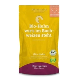 Zestaw 10x HERRMANN'S MANUFAKTUR Selection Dog Bio Huhn - bio kurczak z koprem włoskim (150g)