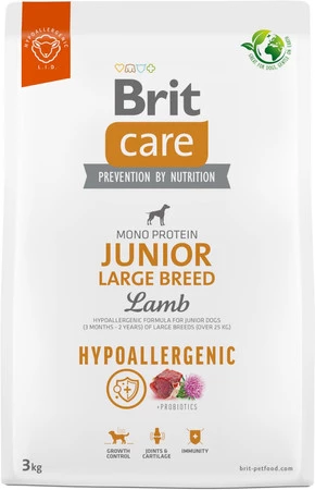 Brit Care Dog Hypoallergenic Junior Large Breed Lamb 3kg