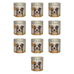 Zestaw 10x DOG'S LOVE BIO PUTE - ekologiczny indyk z amarantusem, dynią i pietruszką (800g)