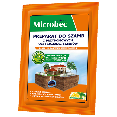 Microbec tabletki do szamb 35g, zapach cytryny 1 szt