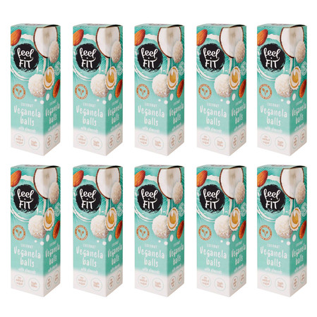 Zestaw 10x Veganella kulki kokosowe z migdałem 27 g