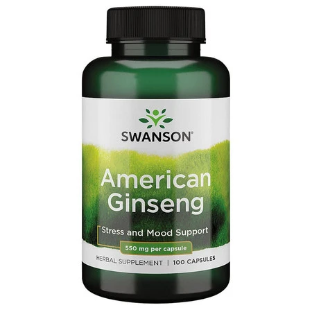 SWANSON American Ginseng - Żeń-szeń Amerykański 550 mg (100 kaps.)