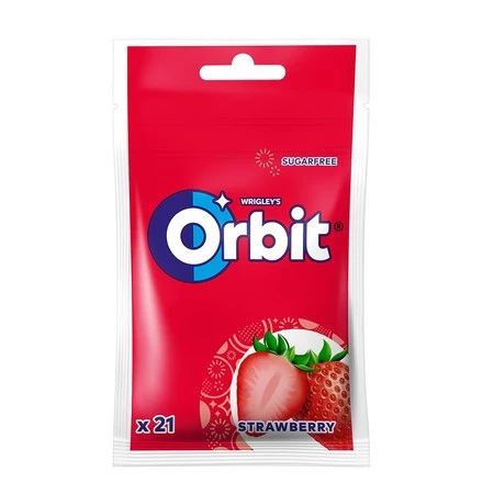 Guma do żucia Orbit Sugarfree Strawberry torebka 21 drażetek