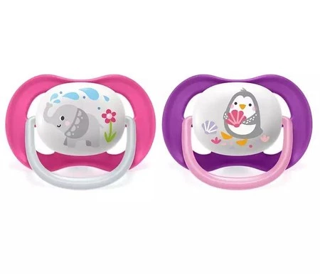AVENT SCF080/08 Smoczek Ultra Air Animals 6-18M dziewczynka słoń/pingwin