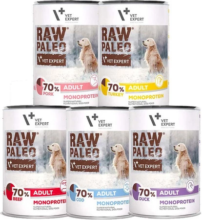 Vet Expert RAW PALEO Adult Monoprotein Indyk 400g