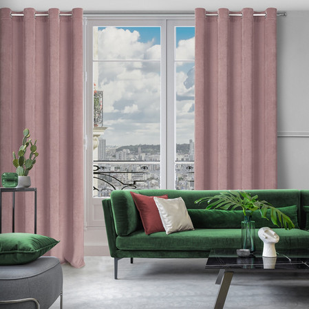 ZASŁONA GOTOWA ELIZA 140 X 250 CM PUDROWY RÓŻ