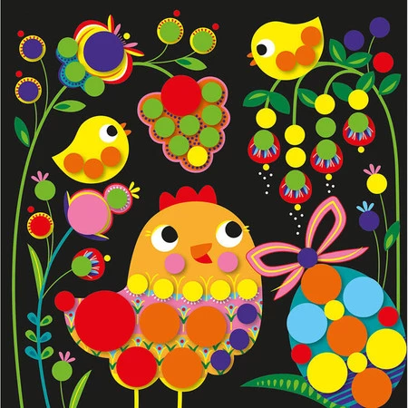 Janod Zestaw kreatywny Okrągłe naklejki My arts & crafts 3+