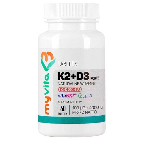 MyVita Witamina K2 100mcg + D3 4000 IU, 60tabl.