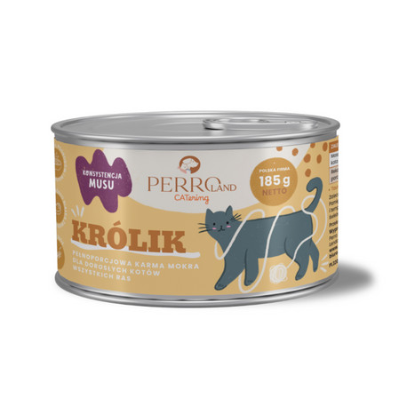 Perro CATering Królik – karma mokra dla kotów - 185g