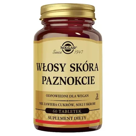 Solgar Włosy skóra paznokcie 60 tabl