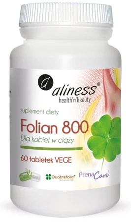 Aliness Folian dla kobiet w ciąży 800 µg x 60 tabl. vege