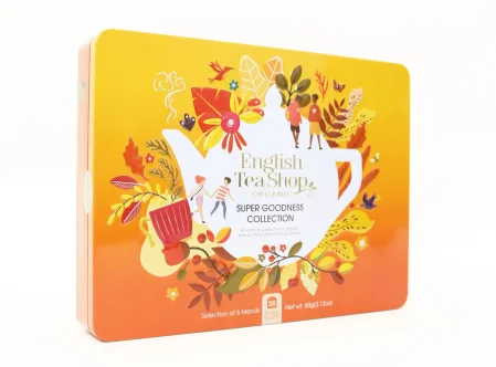 English Tea Shop Super Goodness Collection Kolekcja organicznych herbat w metalowej puszce 36 saszetek