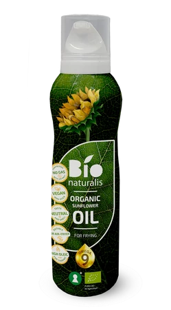 OLEJ SŁONECZNIKOWY (SPRAY) DO GOTOWANIA I SMAŻENIA TŁOCZONY NA ZIMNO BIO 200 ml - EKKO (BIONATURALIS)