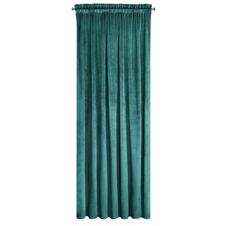ZASŁONA GOTOWA D91 ROSA NA TAŚMIE 140 X 270 CM CIEMNOTURKUSOWY