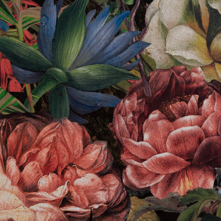 ZASŁONA GOTOWA PEONIA NA TAŚMIE 140 X 270 CM BORDOWY
