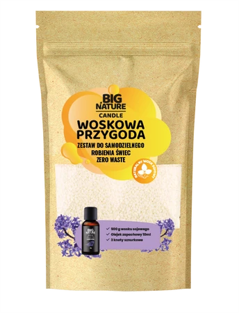 Big Nature Woskowa przygoda LAWENDA  - zestaw do robienia świec DYI 515g