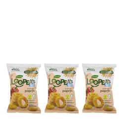 Zestaw: 3x Loopea's Chrupki z soczewicy o smaku papryki 50 g